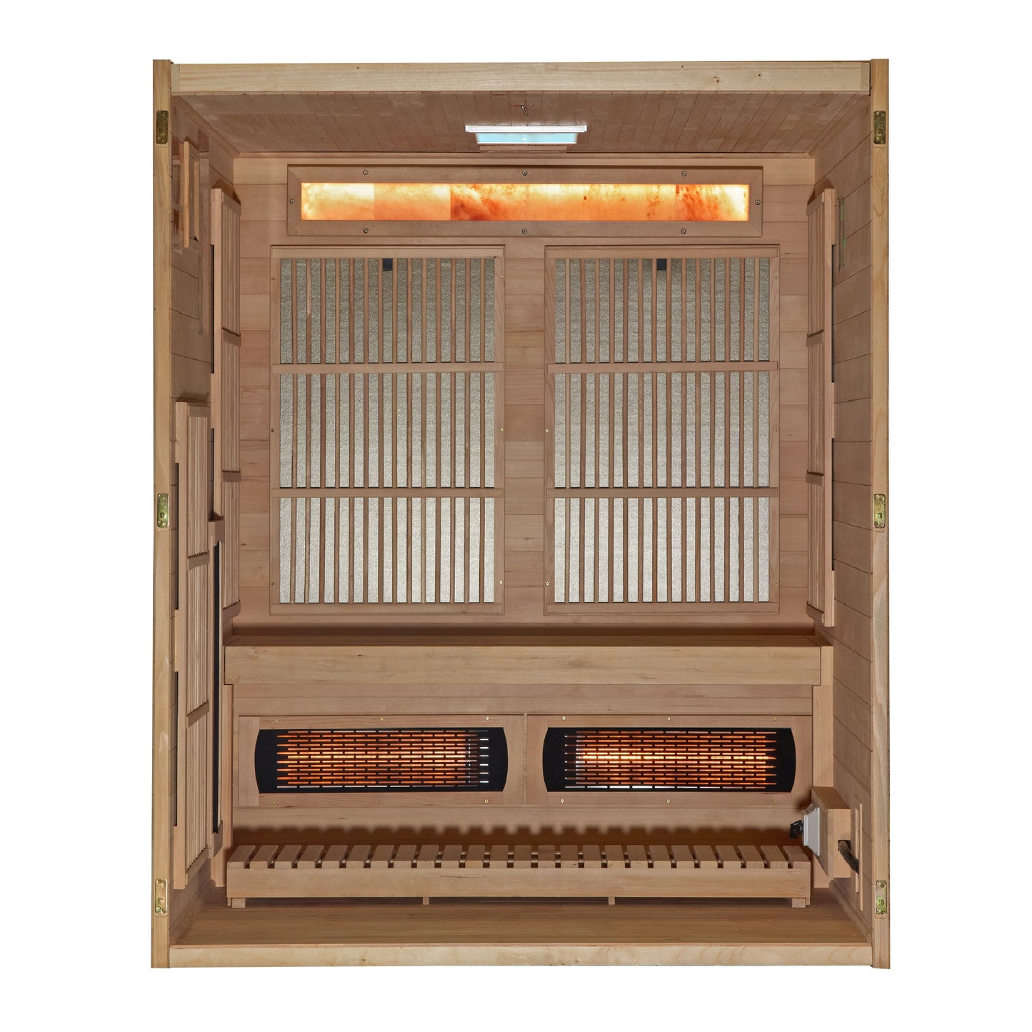 GDI-8330-01 Golden Designs 2025 Soria 3 Per Hybrid Sauna. Full Spectrum and Harvia Traditional Stove