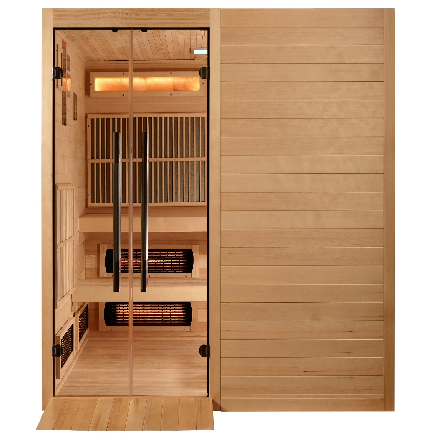 GDI-8360-01 Golden Designs 2025 Toledo 6 Per Hybrid Sauna. Full Spectrum and Harvia Traditional Stove