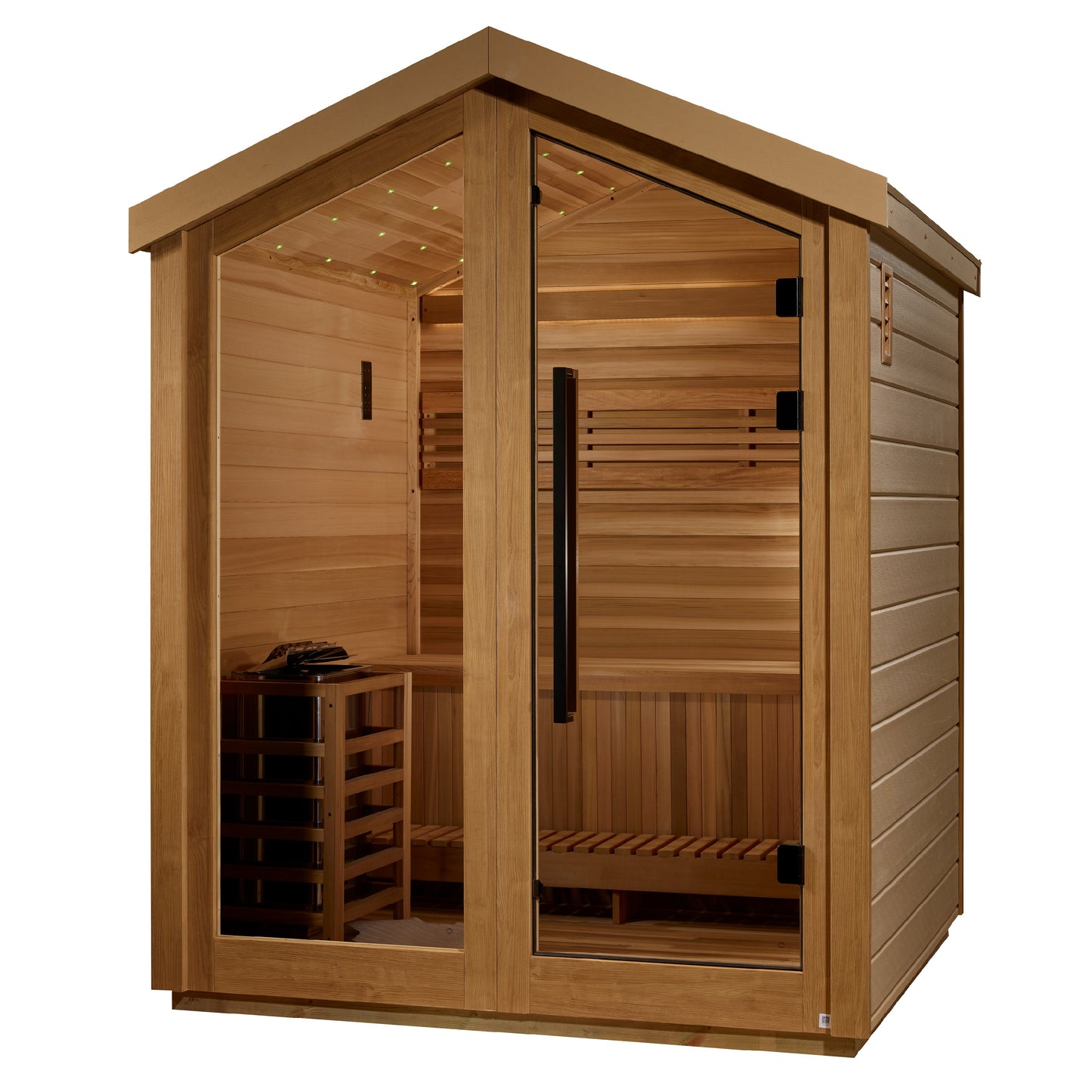 GDI-8503-01 Golden Designs Savonlinna 3 person Outdoor Traditional Sauna - Canadian Red Cedar Interior