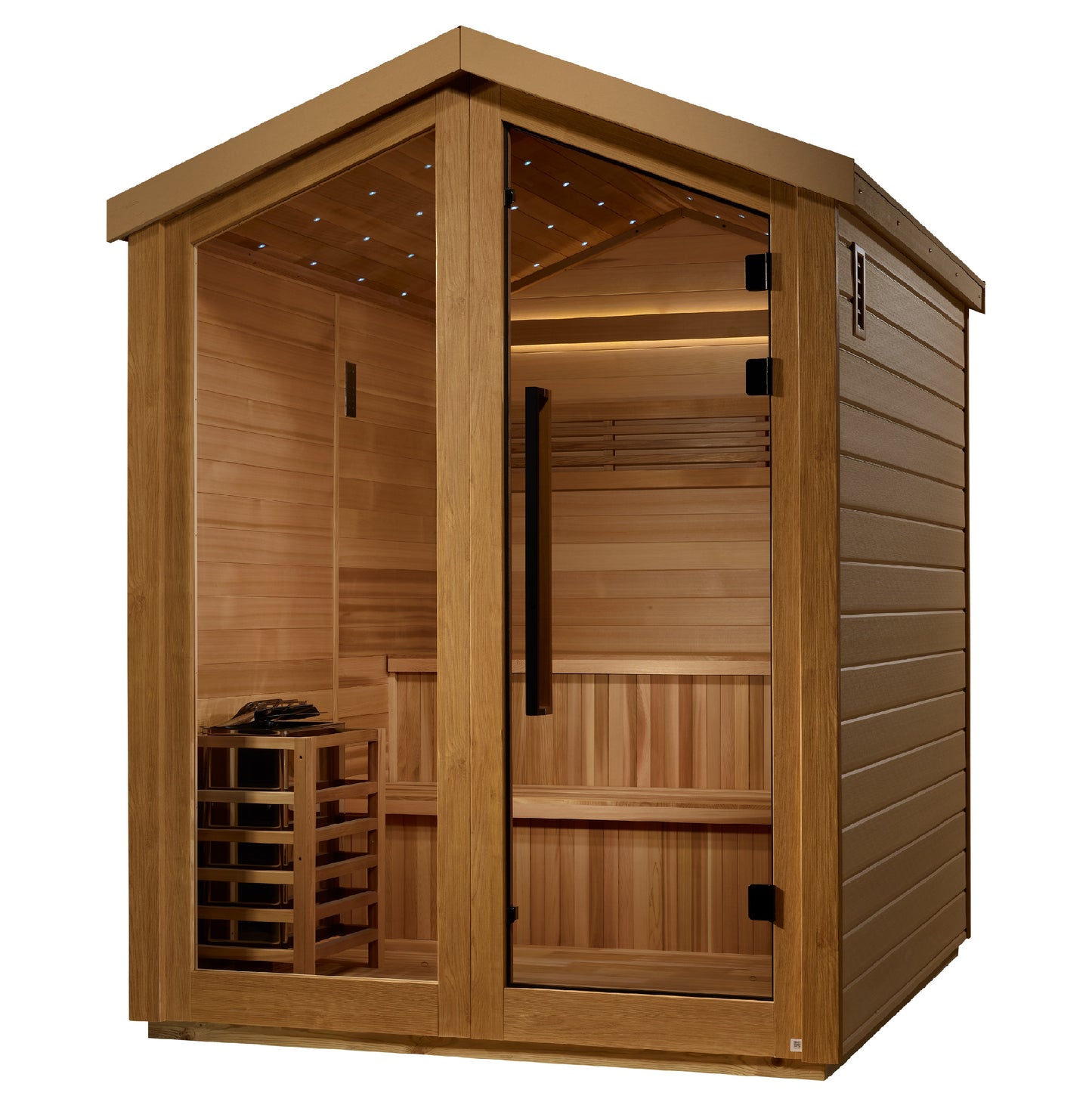 GDI-8506-01 Golden Designs Kaarina 6 person Outdoor Traditional Sauna - Canadian Red Cedar Interior