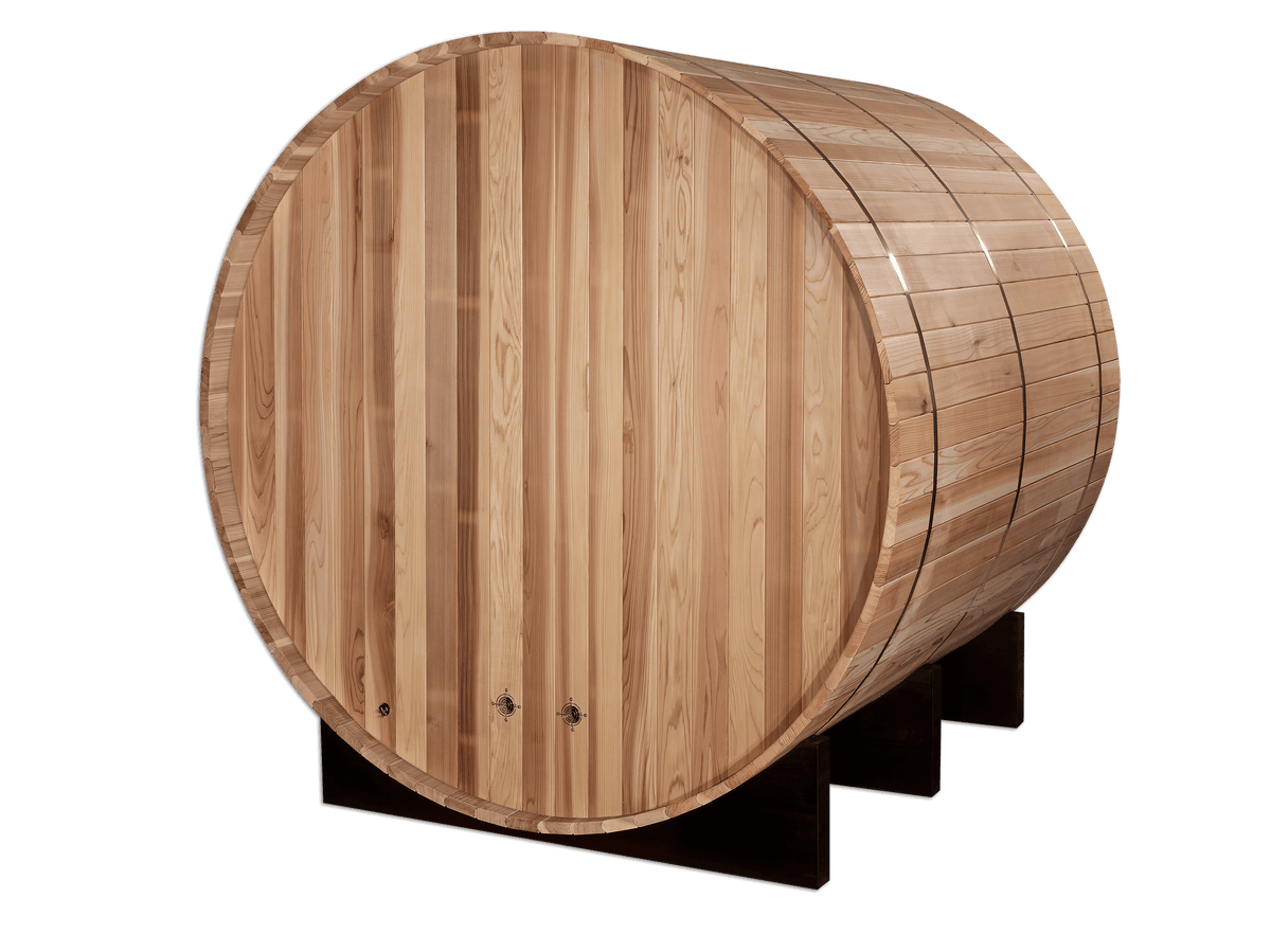 Golden Designs "Arosa" 4 person Barrel Traditional Sauna - Pacific Cedar