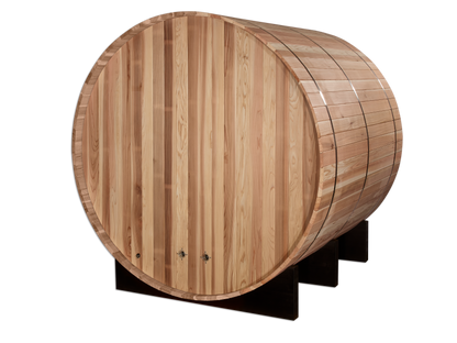 GDI-B004-01 Golden Designs "Arosa" 4 person Barrel Traditional Sauna -  Pacific Cedar