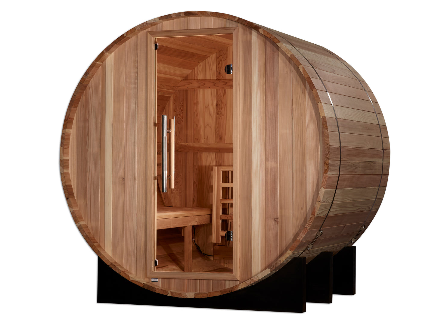 GDI-B002-01 Golden Designs "St. Moritz" 2 person Barrel Traditional Sauna -  Pacific Cedar