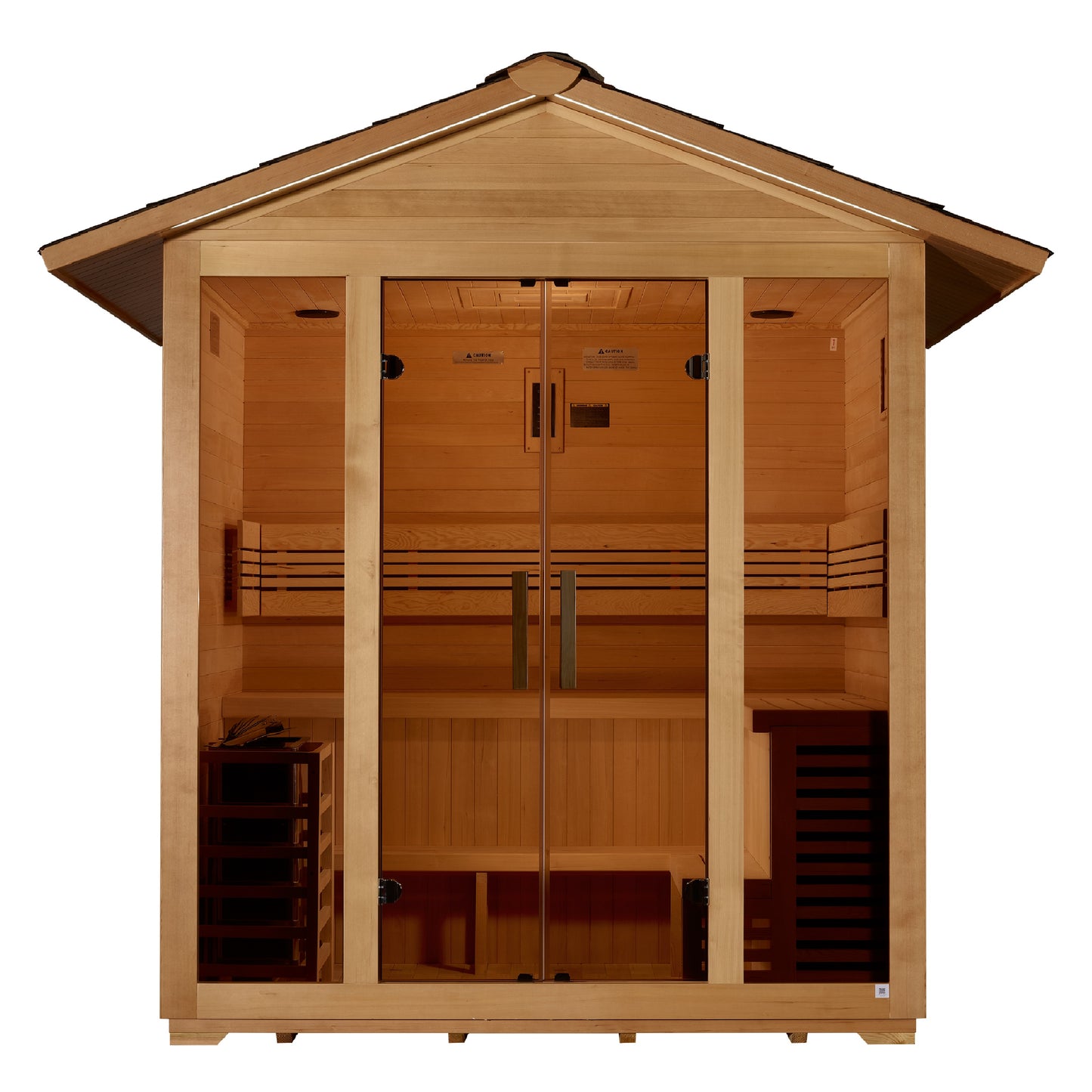 GDI-8105-01 Golden Designs "Vorarlberg" 5 person Traditional Outdoor Sauna -  Canadian Hemlock