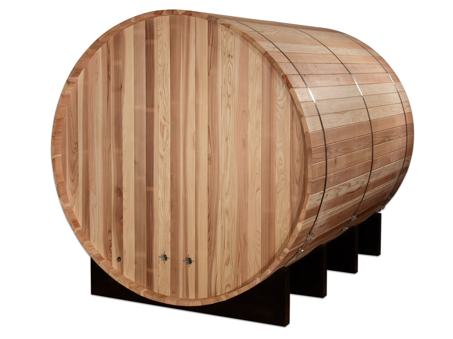 GDI-B006-01 Golden Designs "Klosters" 6 person Barrel Traditional Sauna -  Pacific Cedar