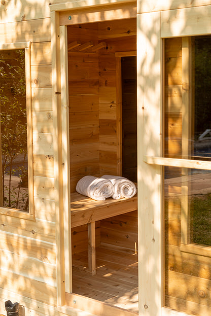 Leisurecraft Canadian Timber Georgian Cabin Sauna with Changeroom