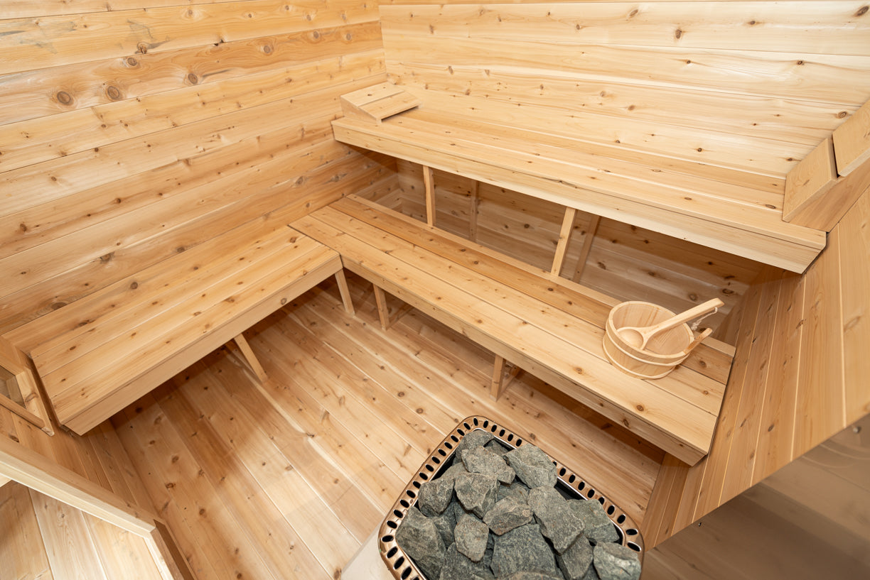 Leisurecraft Canadian Timber Georgian Cabin Sauna with Changeroom