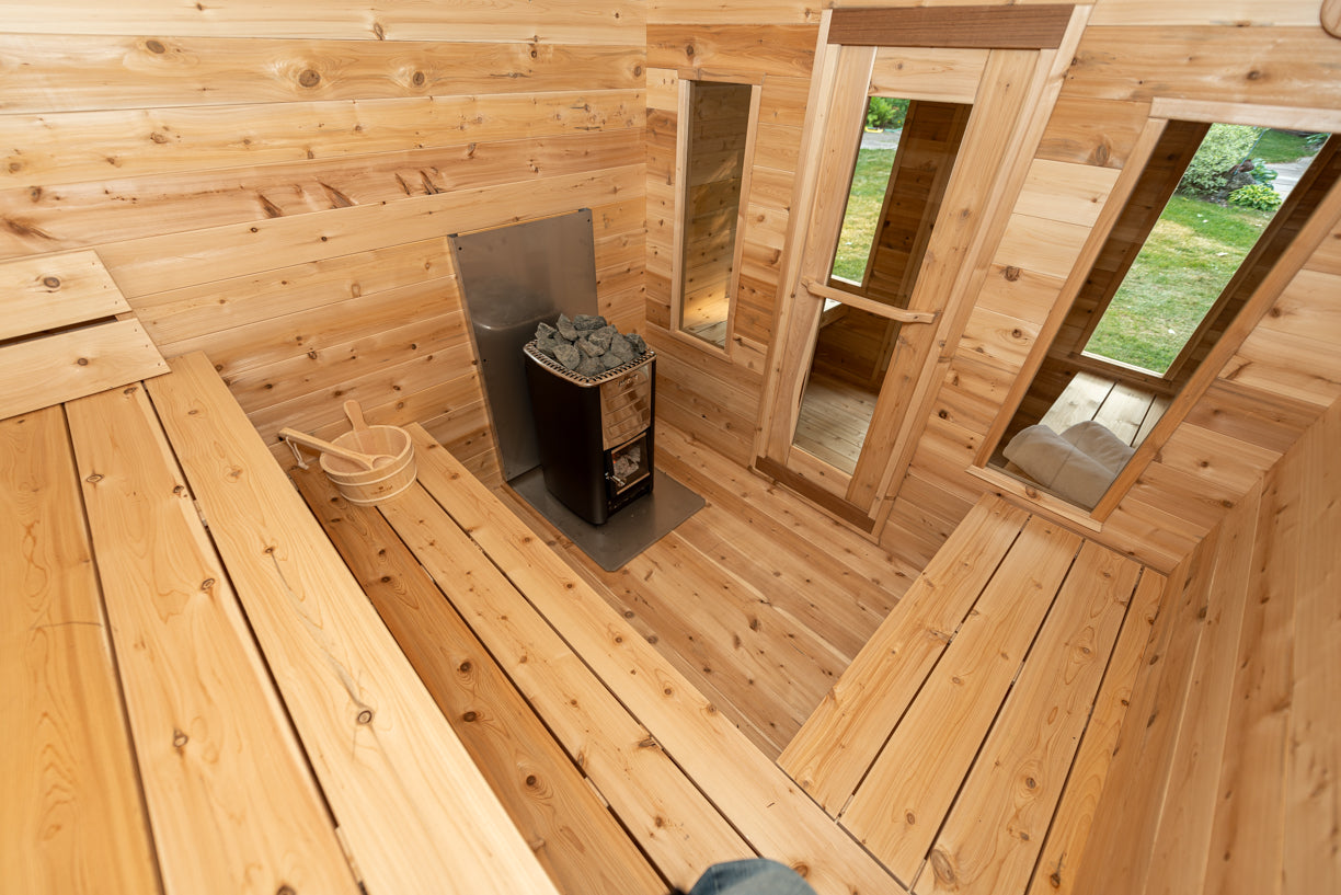 Leisurecraft Canadian Timber Georgian Cabin Sauna with Changeroom