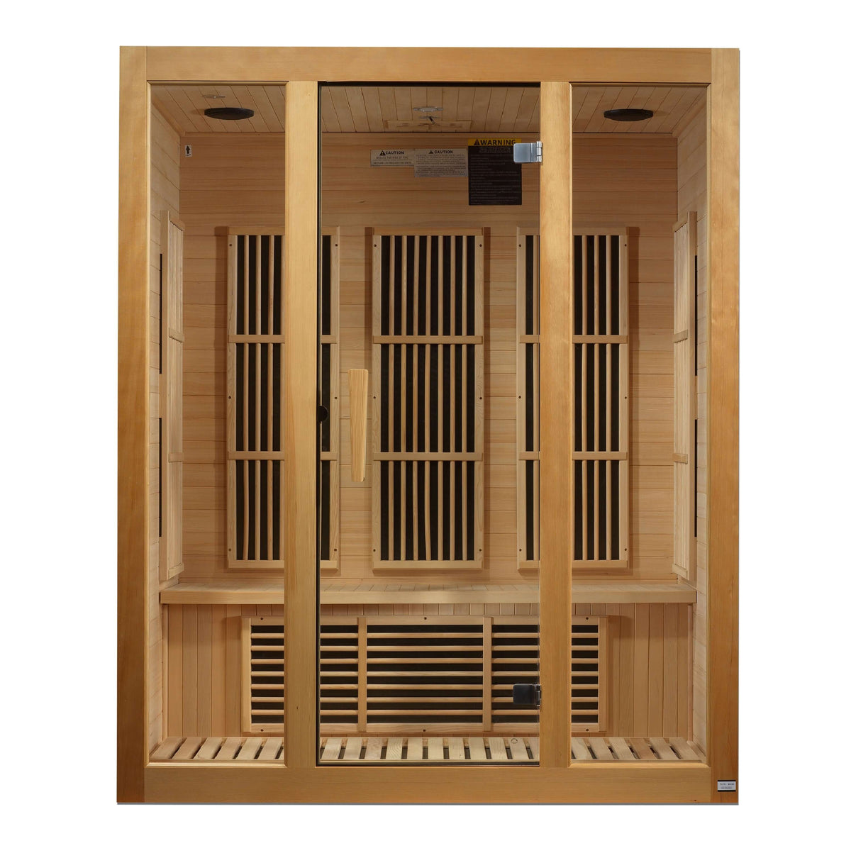 Maxxus Bellevue Canadian Hemlock infrared sauna interior