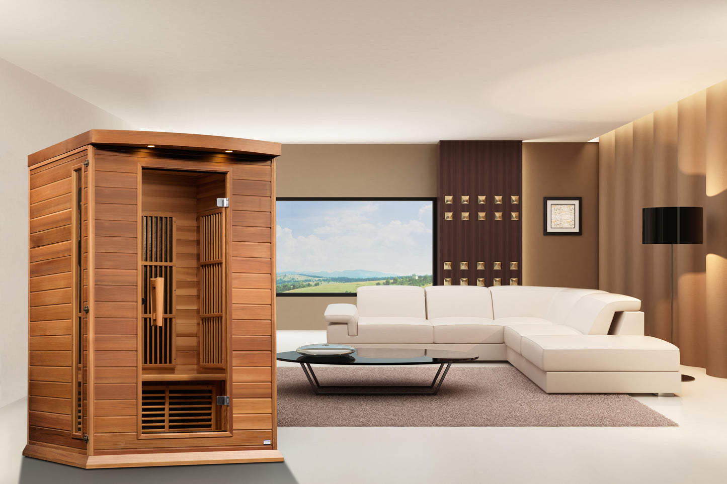 Maxxus 2-Person Low EMF FAR Infrared Sauna (Canadian Red Cedar)