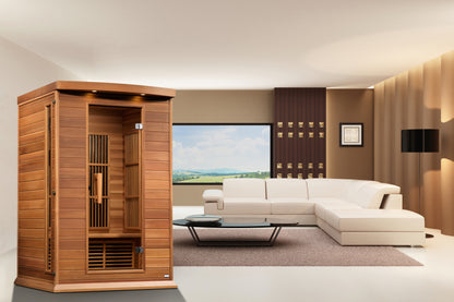 Maxxus 2-Person Low EMF FAR Infrared Sauna (Canadian Red Cedar)