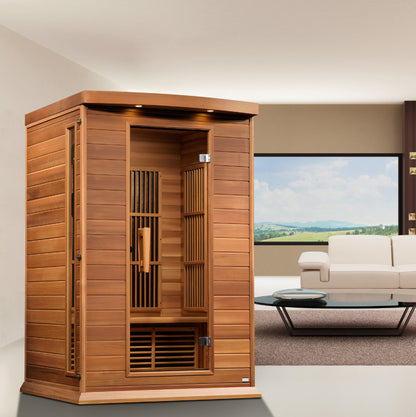 Maxxus 2-Person Low EMF FAR Infrared Sauna (Canadian Red Cedar)