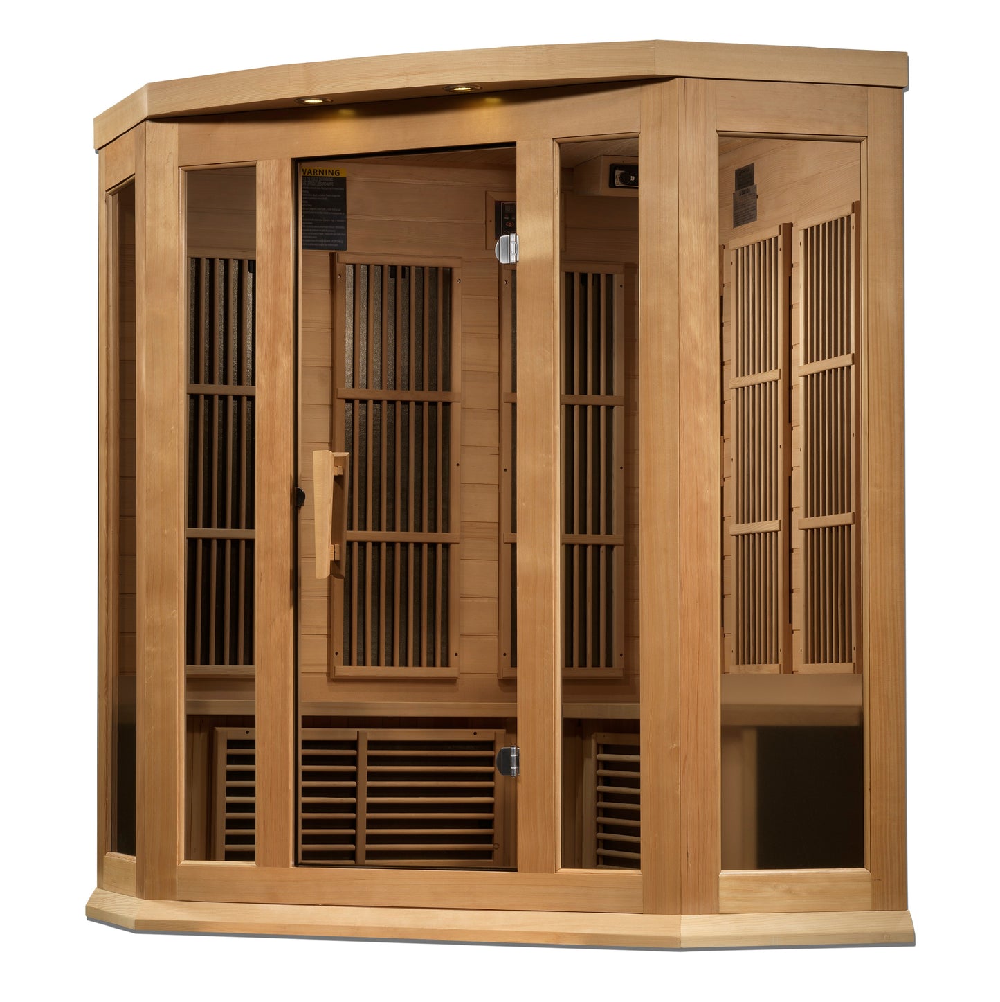 MX-K356-01-ZF Maxxus 3 person Corner Near Zero EMF FAR Infrared Sauna