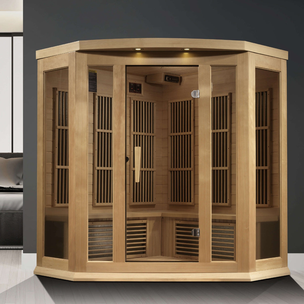 Maxxus 3 person Corner Near Zero EMF FAR Infrared Sauna