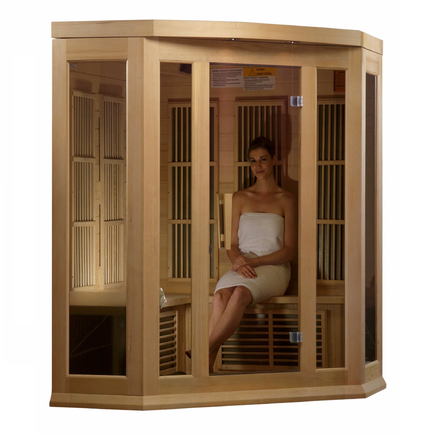 MX-K356-01 Maxxus 3 person Corner Low EMF FAR Infrared Sauna