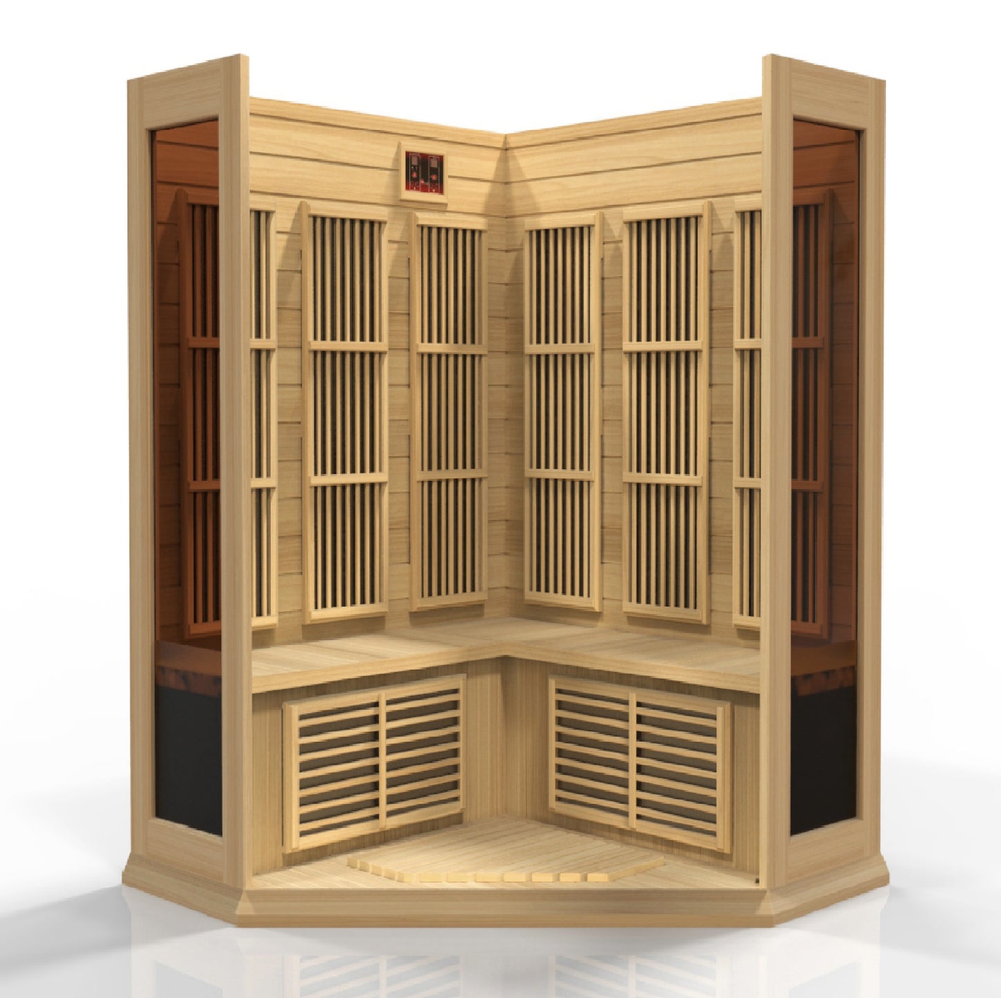 MX-K356-01 Maxxus 3 person Corner Low EMF FAR Infrared Sauna