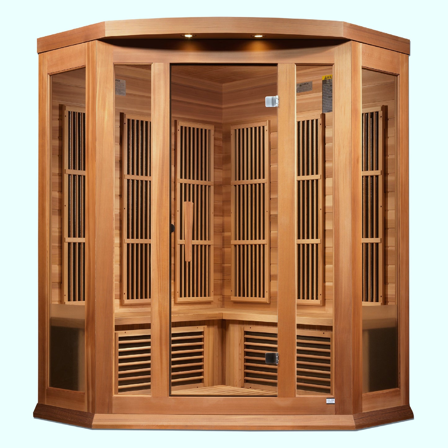 MX-M356-01-FS CED Maxxus 3 person Corner Full Spectrum Near Zero EMF FAR Infrared Sauna