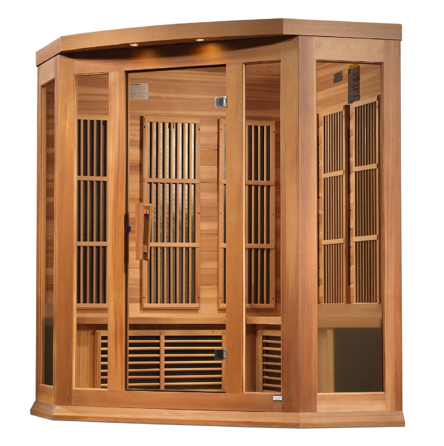 MX-M356-01-FS CED Maxxus 3 person Corner Full Spectrum Near Zero EMF FAR Infrared Sauna