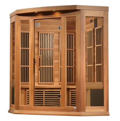 MX-M356-01-FS CED Maxxus 3 person Corner Full Spectrum Near Zero EMF FAR Infrared Sauna