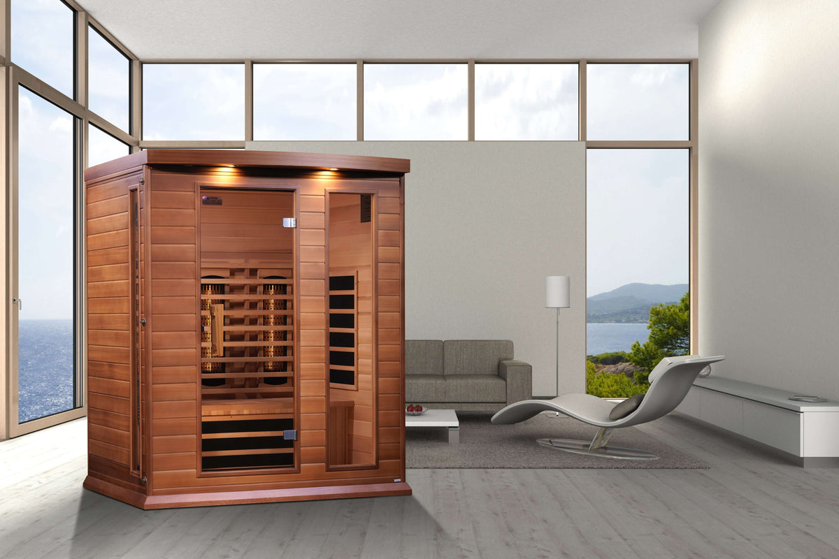 Maxxus 3 Person Full Spectrum Infrared Sauna - Canadian Red Cedar