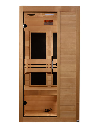 Maxxus S-Line Elite Yoga 1-Person Ultra Low EMF Infrared Sauna (Canadian Hemlock)