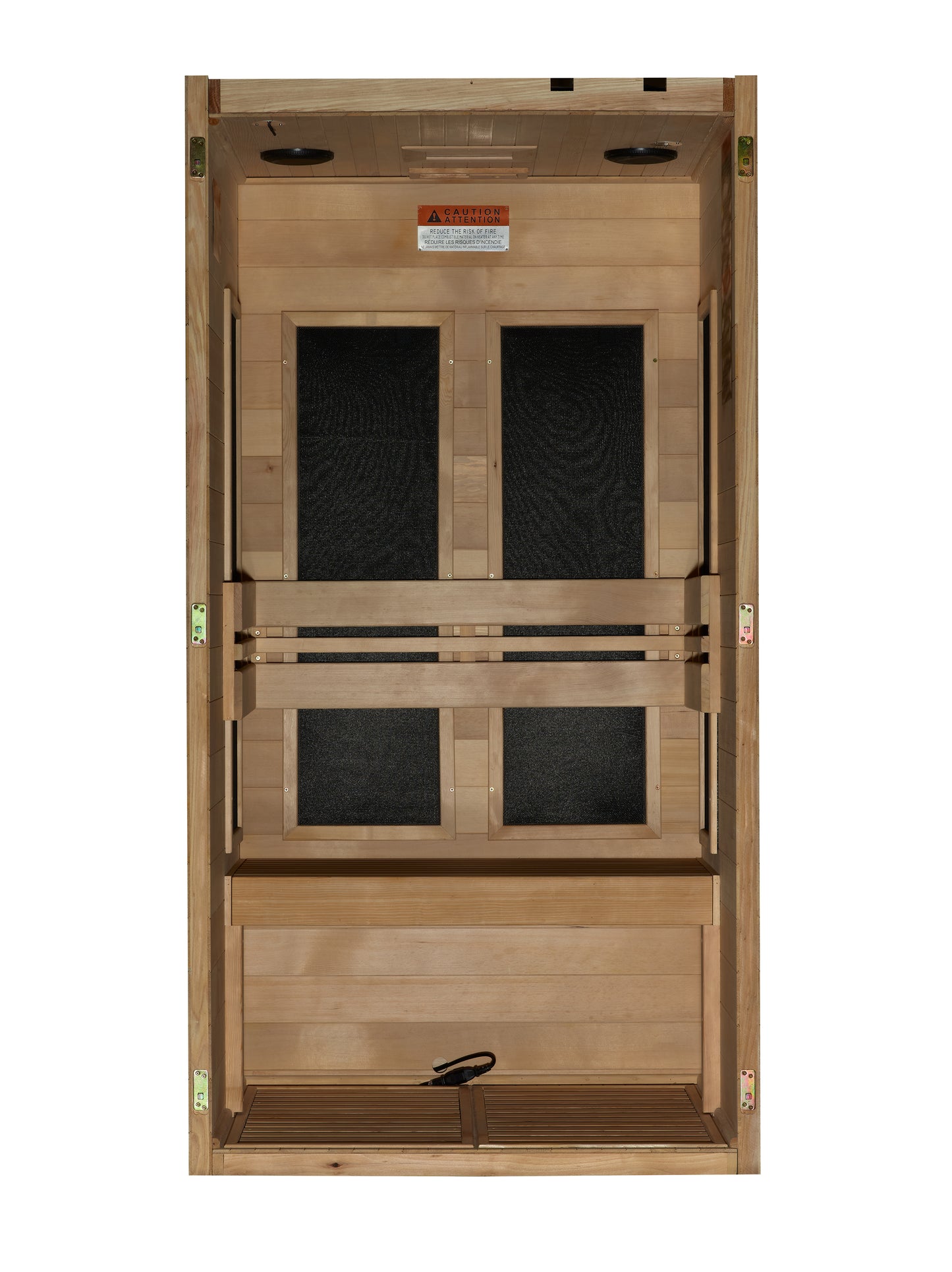 Maxxus S-Line Yoga 1-Person Low EMF FAR Infrared Sauna (Canadian Hemlock)