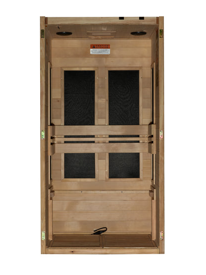 Maxxus S-Line Yoga 1-Person Low EMF FAR Infrared Sauna (Canadian Hemlock)