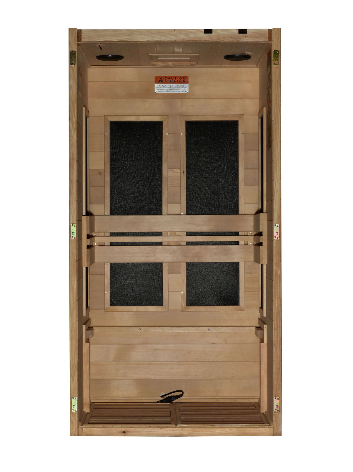 Maxxus S-Line Yoga 1-Person Low EMF FAR Infrared Sauna (Canadian Hemlock)
