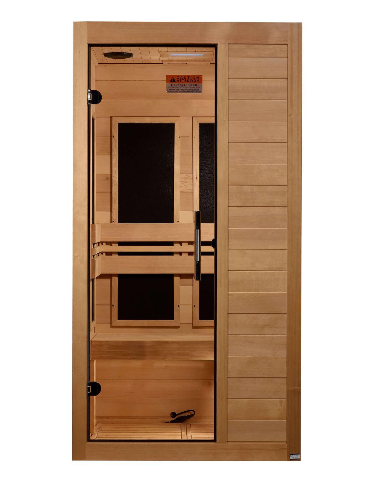 Maxxus S-Line Yoga 1-Person Low EMF FAR Infrared Sauna (Canadian Hemlock)