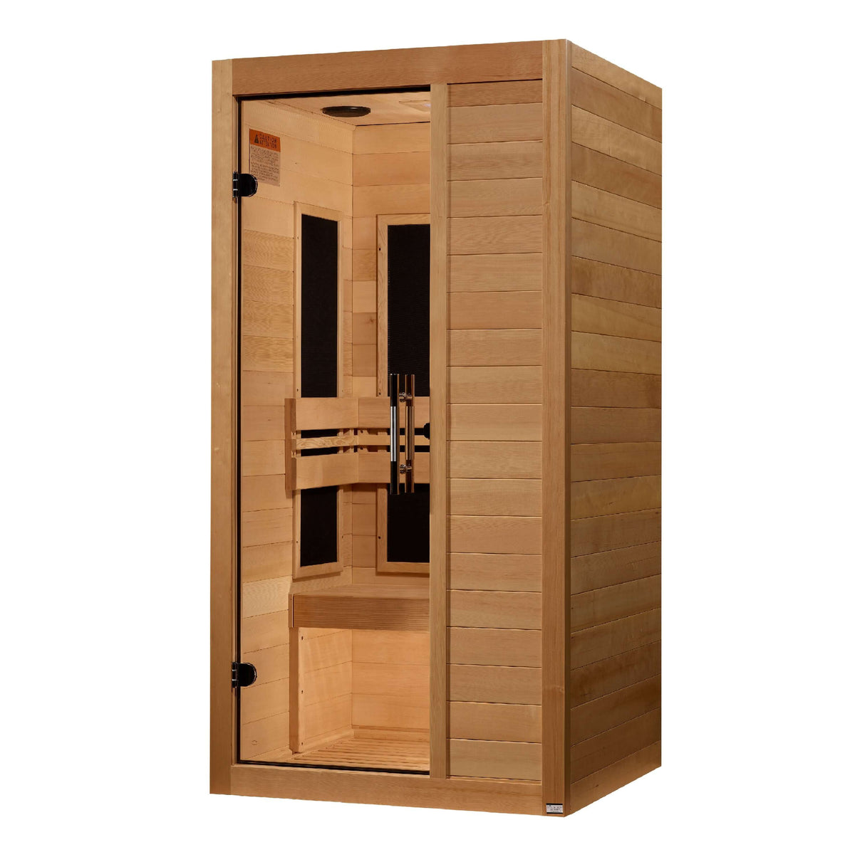Maxxus S-Line Yoga 1-Person Low EMF FAR Infrared Sauna (Canadian Hemlock)