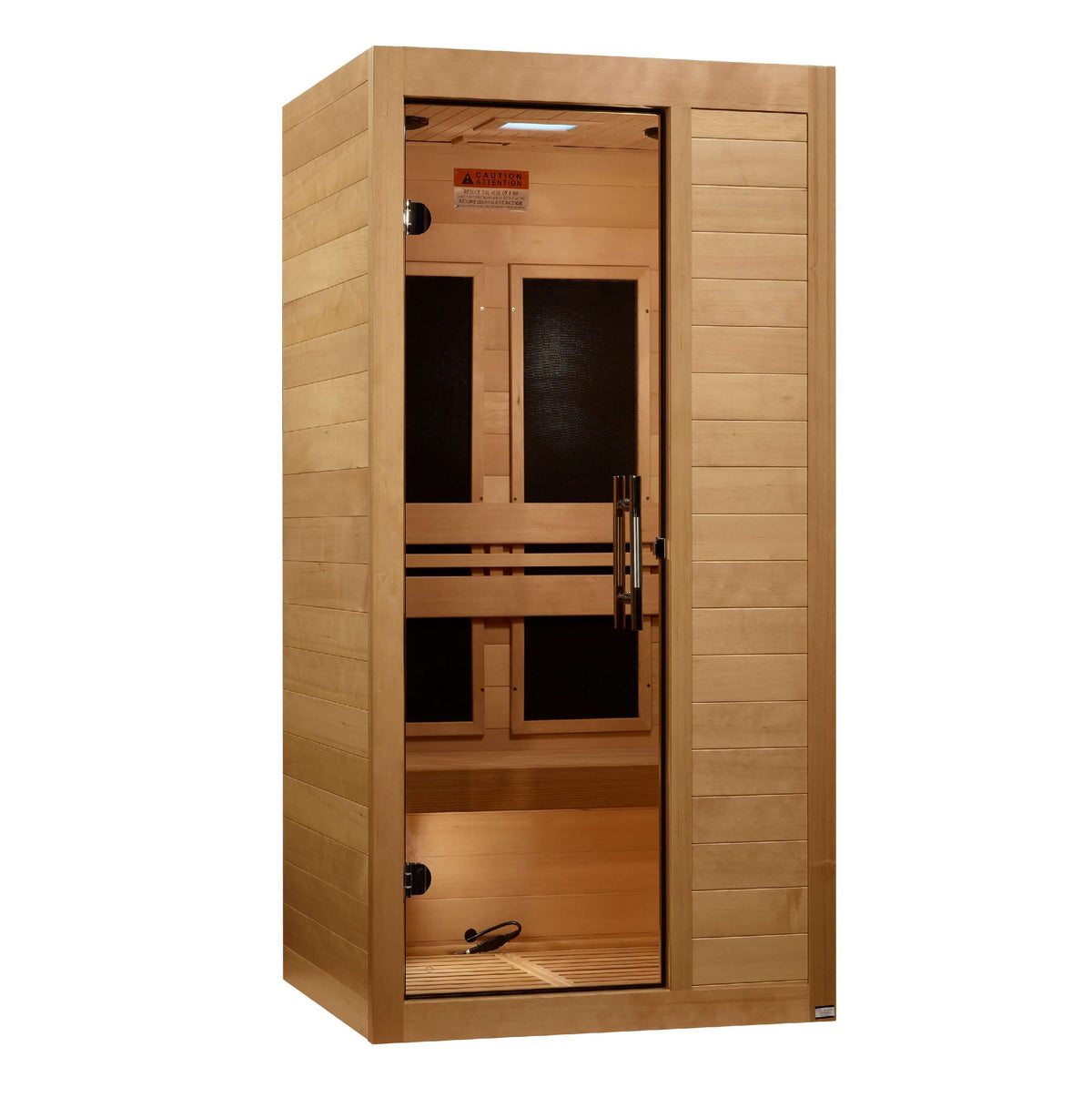 Maxxus S-Line Yoga 1-Person Low EMF FAR Infrared Sauna (Canadian Hemlock)