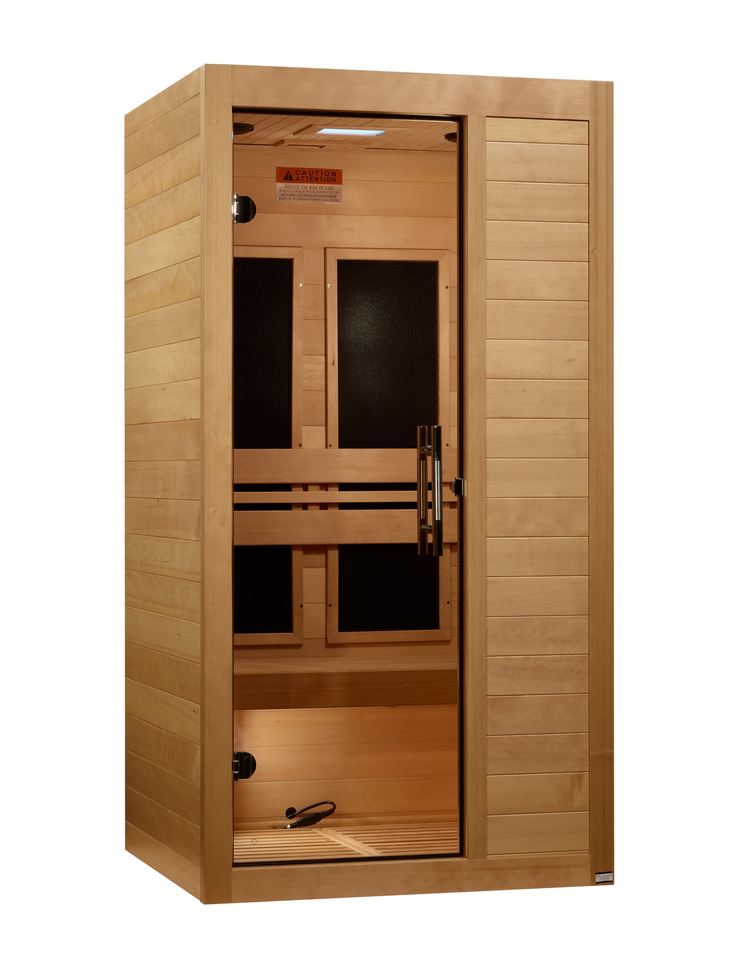 Maxxus S-Line Yoga 1-Person Low EMF FAR Infrared Sauna (Canadian Hemlock)
