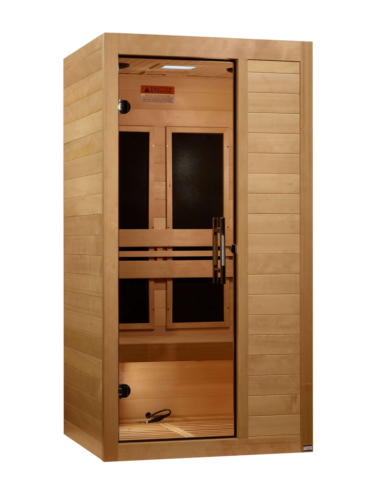 Maxxus S-Line Yoga 1-Person Low EMF FAR Infrared Sauna (Canadian Hemlock)