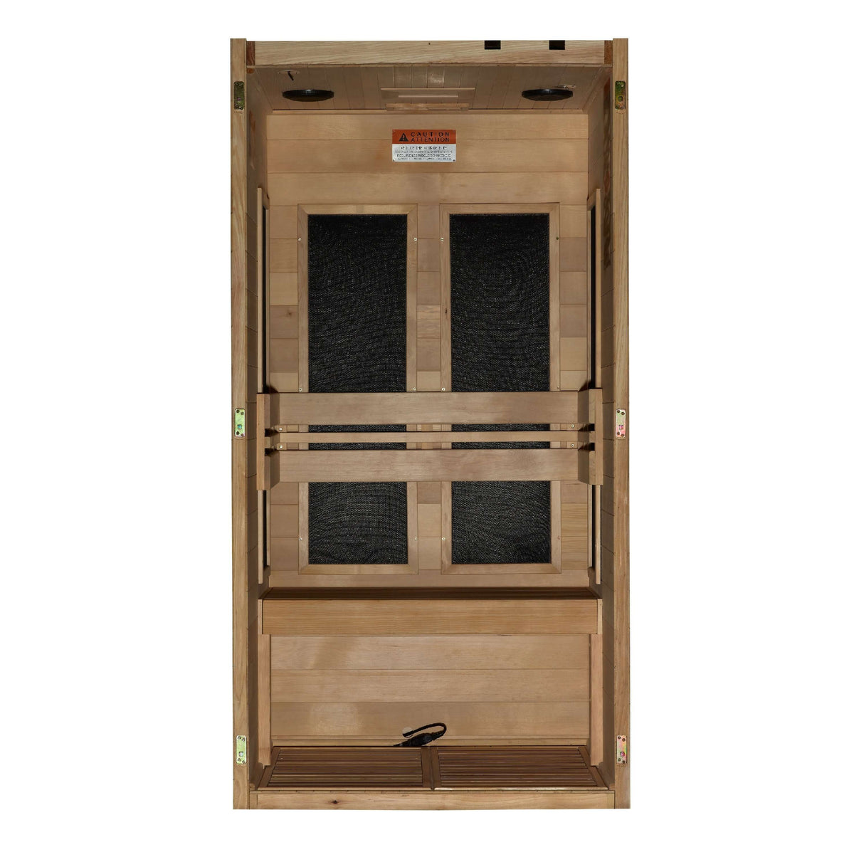 Maxxus S-Line Yoga 1-Person Low EMF FAR Infrared Sauna (Canadian Hemlock)