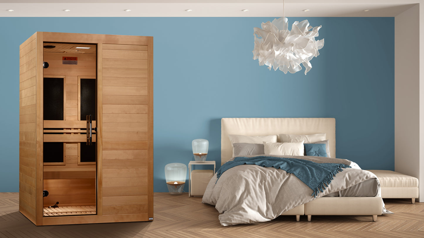 Maxxus S-Line Elite Yoga 2-Person Ultra Low EMF Infrared Sauna (Canadian Hemlock)