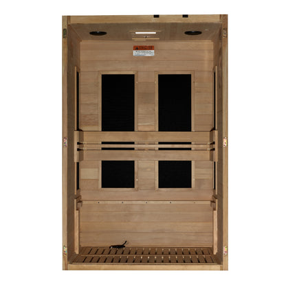 Maxxus S-Line Elite Yoga 2-Person Ultra Low EMF Infrared Sauna (Canadian Hemlock)