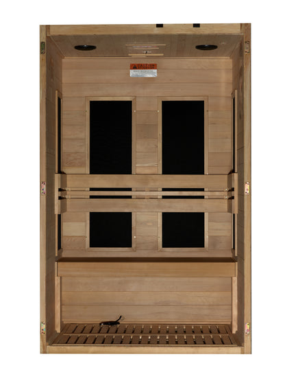 Maxxus S-Line Yoga 2-Person Low EMF Infrared Sauna (Canadian Hemlock)
