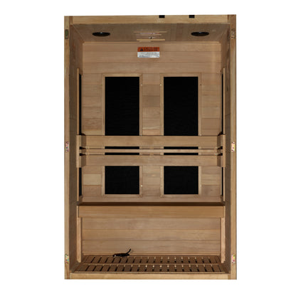 Maxxus S-Line Elite Yoga 2-Person Ultra Low EMF Infrared Sauna (Canadian Hemlock)