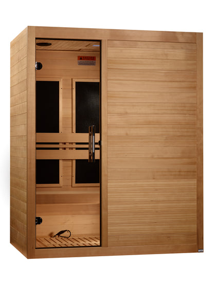 Maxxus S-Line Elite Yoga 3-Person Ultra Low EMF Infrared Sauna (Canadian Hemlock)