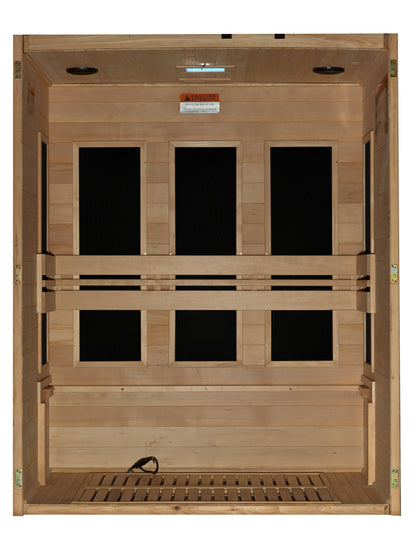 Maxxus S-Line Elite Yoga 3-Person Ultra Low EMF Infrared Sauna (Canadian Hemlock)