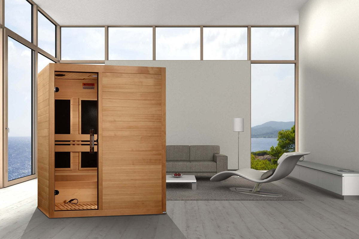 Maxxus S-Line Yoga 3-Person Low EMF Infrared Sauna (Canadian Hemlock)