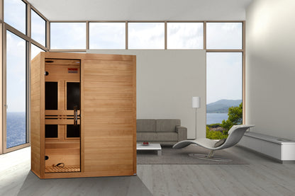 Maxxus S-Line Elite Yoga 3-Person Ultra Low EMF Infrared Sauna (Canadian Hemlock)