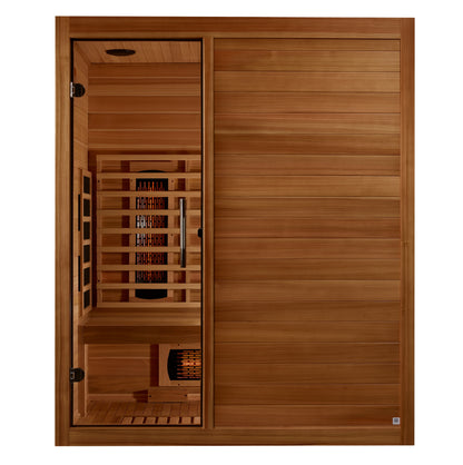 Maxxus S-Line Yoga 3-Person Full Spectrum Near Zero EMF Infrared Sauna (Pacific Cedar)