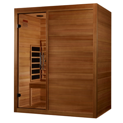 Maxxus S-Line Yoga 3-Person Full Spectrum Near Zero EMF Infrared Sauna (Pacific Cedar)