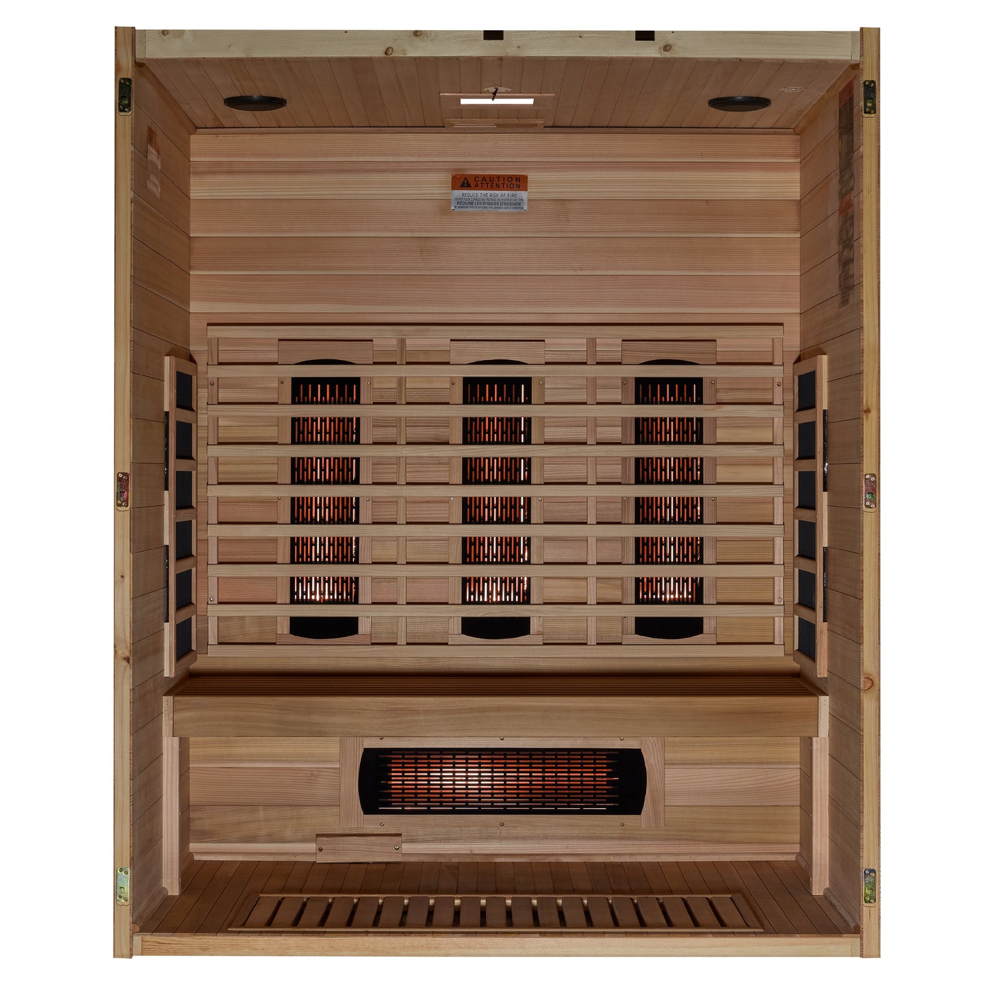 Maxxus S-Line Yoga 3-Person Full Spectrum Near Zero EMF Infrared Sauna (Pacific Cedar)
