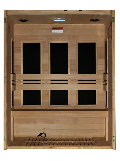 Maxxus S-Line Elite Yoga 3-Person Ultra Low EMF Infrared Sauna (Canadian Hemlock)