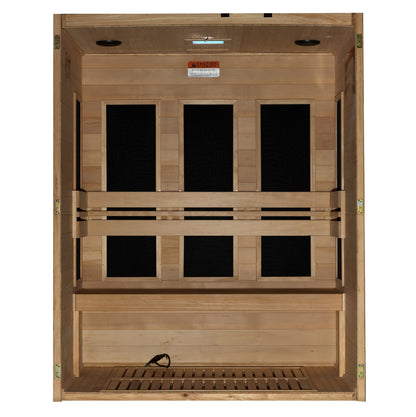 Maxxus S-Line Yoga 3-Person Low EMF Infrared Sauna (Canadian Hemlock)