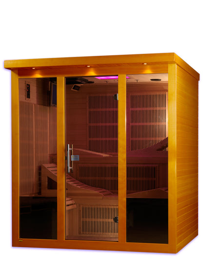 DYN-6996-01 Elite Monaco 6 person Ultra Low EMF FAR Infrared Sauna