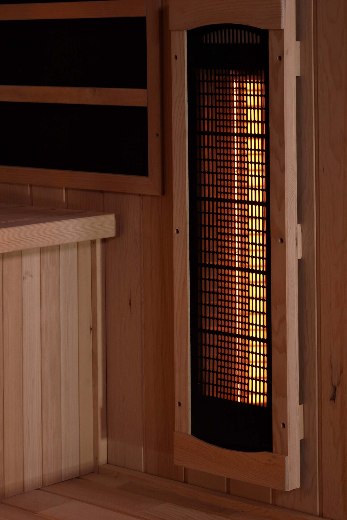 Golden Designs 3 person Full Spectrum PureTech™ Near Zero EMF FAR Infrared Sauna with Himalayan Salt Bar