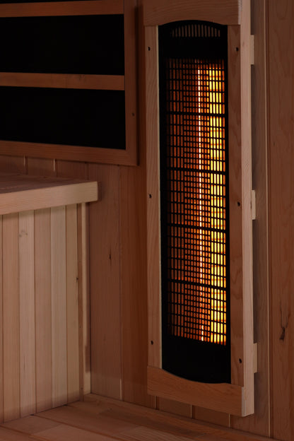 GDI-8030-03 Golden Designs 3 person Full Spectrum PureTech™ Near Zero EMF FAR Infrared Sauna with Himalayan Salt Bar